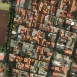 Sand Volleyball Court in Kel. Antapani Wetan, JB — aerial view
