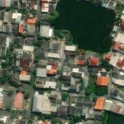 Sand Volleyball Court in Semarang, JT — aerial view
