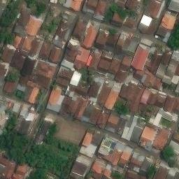 Sand Volleyball Court in Semarang, JT — aerial view