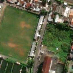 Sand Volleyball Court in Semarang, JT — aerial view