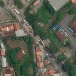 Sand Volleyball Court in Semarang, JT — aerial view