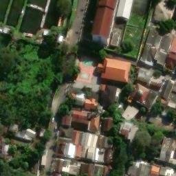 Sand Volleyball Court in Semarang, JT — aerial view