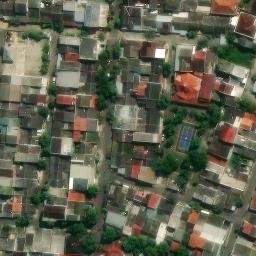Sand Volleyball Court in Semarang, JT — aerial view