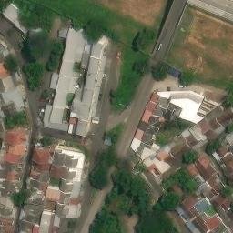 Sand Volleyball Court in Semarang, JT — aerial view