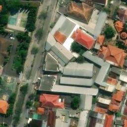 Sand Volleyball Court in Semarang, JT — aerial view