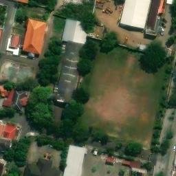 Sand Volleyball Court in Semarang, JT — aerial view