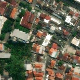 Sand Volleyball Court in Semarang, JT — aerial view