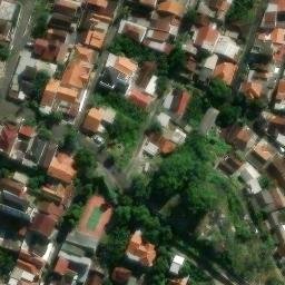 Sand Volleyball Court in Semarang, JT — aerial view