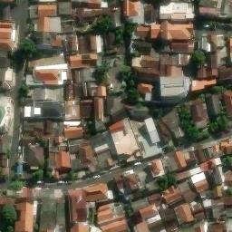 Sand Volleyball Court in Semarang, JT — aerial view