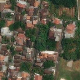 Sand Volleyball Court in Semarang, JT — aerial view