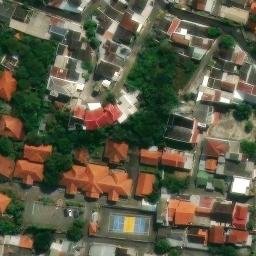 Sand Volleyball Court in Semarang, JT — aerial view