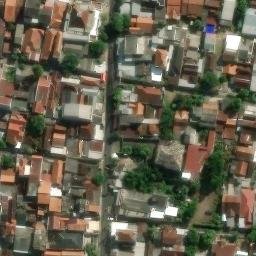 Sand Volleyball Court in Semarang, JT — aerial view
