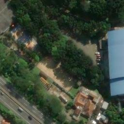 Lapangan Bola Volly pantai — aerial view