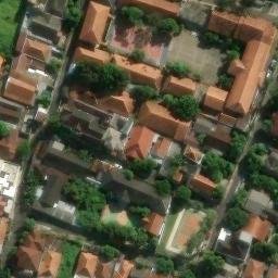 Sand Volleyball Court in Semarang, JT — aerial view