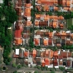 Sand Volleyball Court in Semarang, JT — aerial view