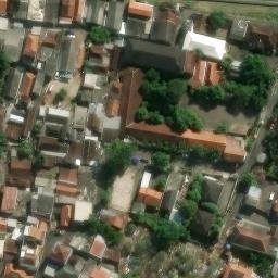 Sand Volleyball Court in Semarang, JT — aerial view