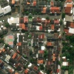 Sand Volleyball Court in Semarang, JT — aerial view
