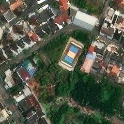 Sand Volleyball Court in Batursari, JT — aerial view