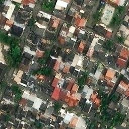 Sand Volleyball Court in Batursari, JT — aerial view