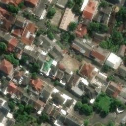 Sand Volleyball Court in Semarang, JT — aerial view