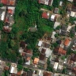 Sand Volleyball Court in Semarang, JT — aerial view