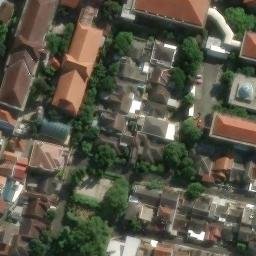 Sand Volleyball Court in Semarang, JT — aerial view