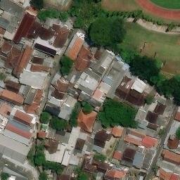 Sand Volleyball Court in Semarang, JT — aerial view