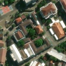 Sand Volleyball Court in Semarang, JT — aerial view