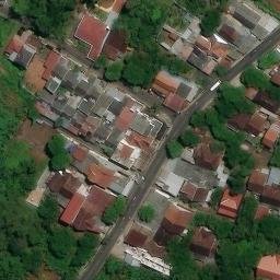 Sand Volleyball Court in Semarang, JT — aerial view