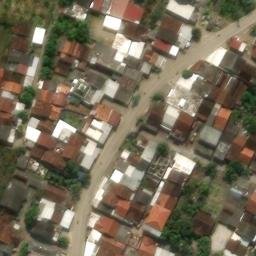 Sand Volleyball Court in Semarang, JT — aerial view