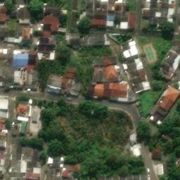 Sand Volleyball Court in Semarang, JT — aerial view
