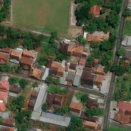 Sand Volleyball Court in Semarang, JT — aerial view