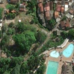 Sand Volleyball Court in Semarang, JT — aerial view