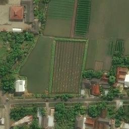 Sand Volleyball Court in Plumpang, JI — aerial view