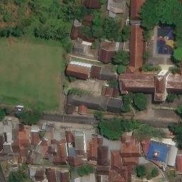 Sand Volleyball Court in Kota Semarang, JT — aerial view