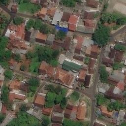 Sand Volleyball Court in Semarang, JT — aerial view