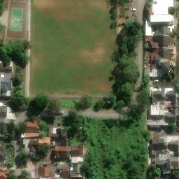 Sand Volleyball Court in Semarang, JT — aerial view
