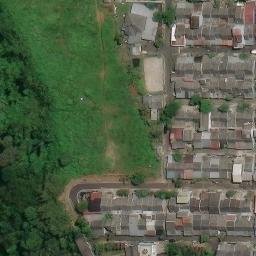 Sand Volleyball Court in Semarang, JT — aerial view