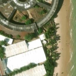 Sand Volleyball Court in João Pessoa, PB — aerial view
