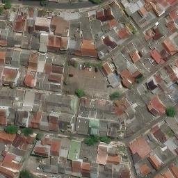 Sand Volleyball Court in Ungaran, JT — aerial view