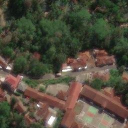 Sand Volleyball Court in Situmandala, JB — aerial view