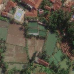 Sand Volleyball Court in Situmandala, JB — aerial view