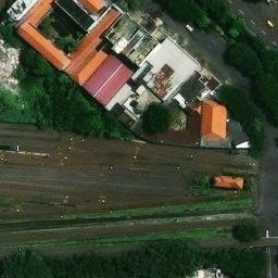 Sand Volleyball Court in Surabaya, JI — aerial view