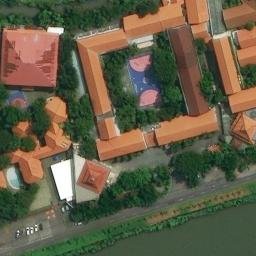 Sand Volleyball Court in Surabaya, JI — aerial view