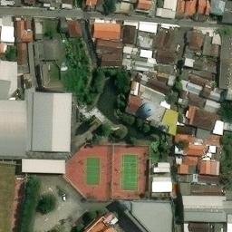 Sand Volleyball Court in Surabaya, JI — aerial view