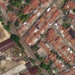 Sand Volleyball Court in Banjar, JB — aerial view