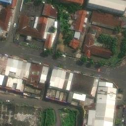 Sand Volleyball Court in Purwokerto, JT — aerial view