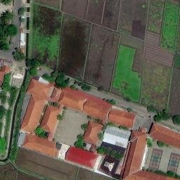 Sand Volleyball Court in Candi, JT — aerial view