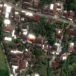 Sand Volleyball Court in plosorejo, JT — aerial view