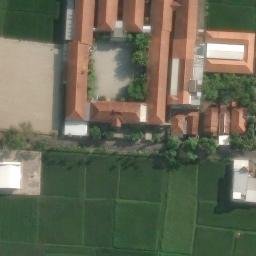 Sand Volleyball Court in Karangsari, JT — aerial view